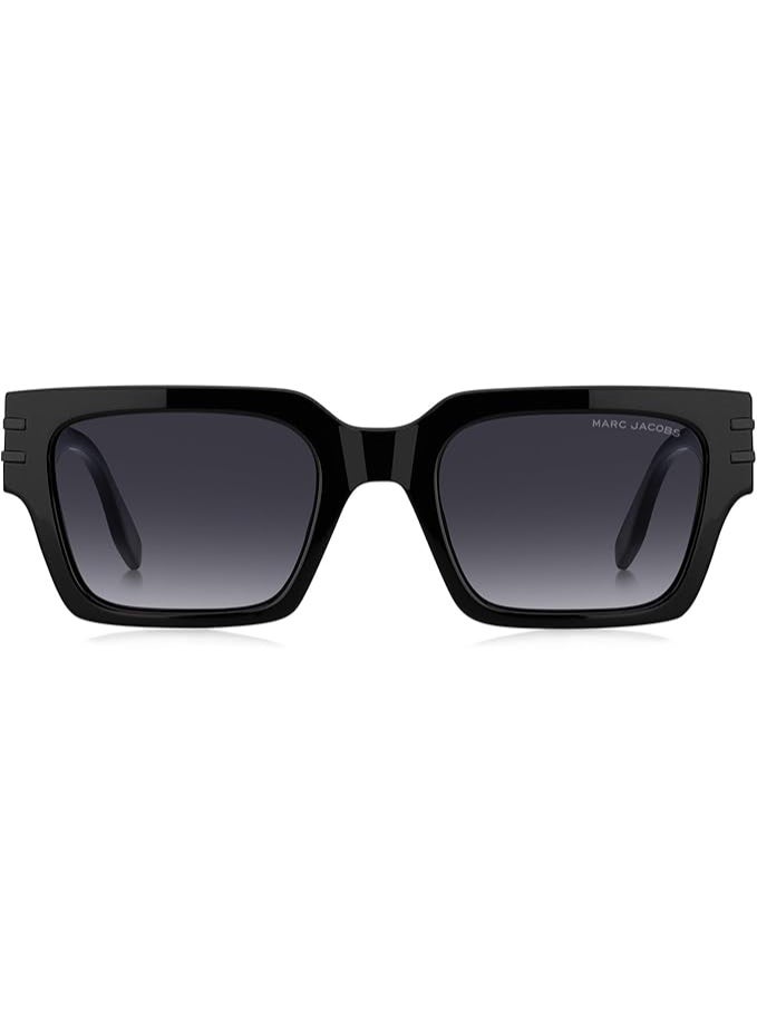 مارك جاكوبس نظارات مارك جاكوبس (MARC 789/S) الشمسية المربعة للجنسين، إطار أسود مع عدسات رمادية متدرجة، مقاس 55 - Image 2